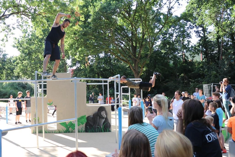 Einweihung der Parkouranlage im Stadtteilpark 3