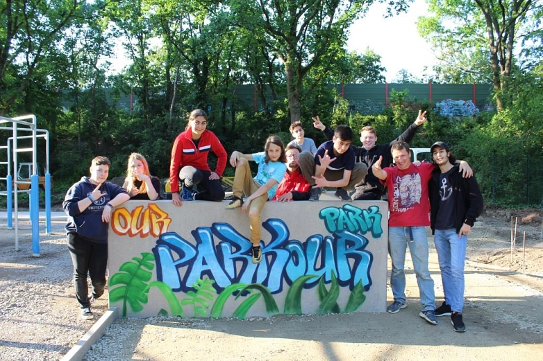 Graffiti-Workshop - Gruppenbild.