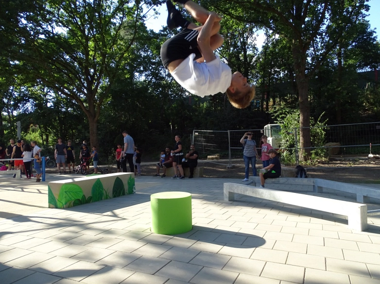 Die neue Parkouranlage ist beliebt.