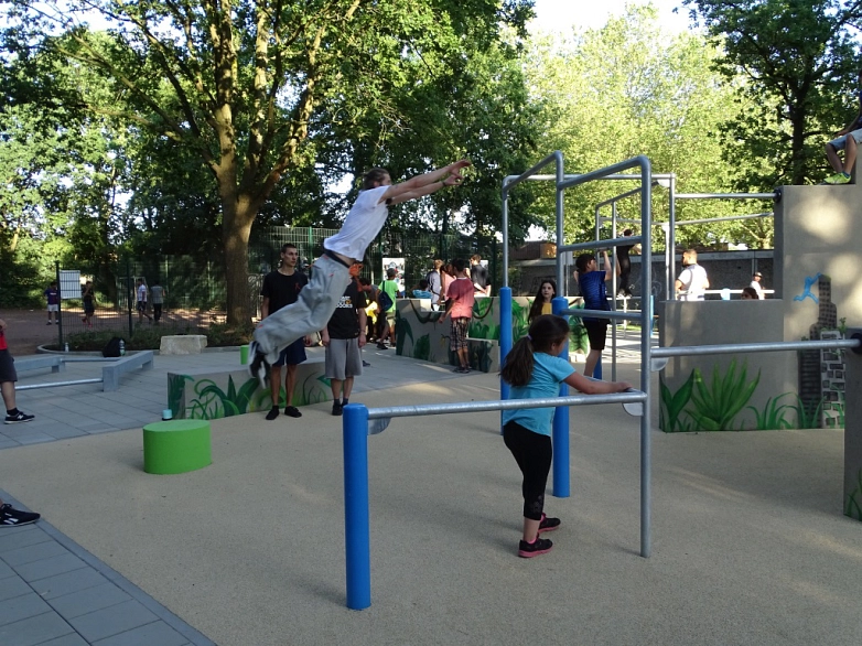 Die neue Parkouranlage ist beliebt.