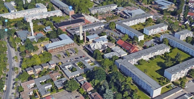 ZentralerBereich heute Zentraler Bereich des Sanierungsgebiets heute. © Google Maps.